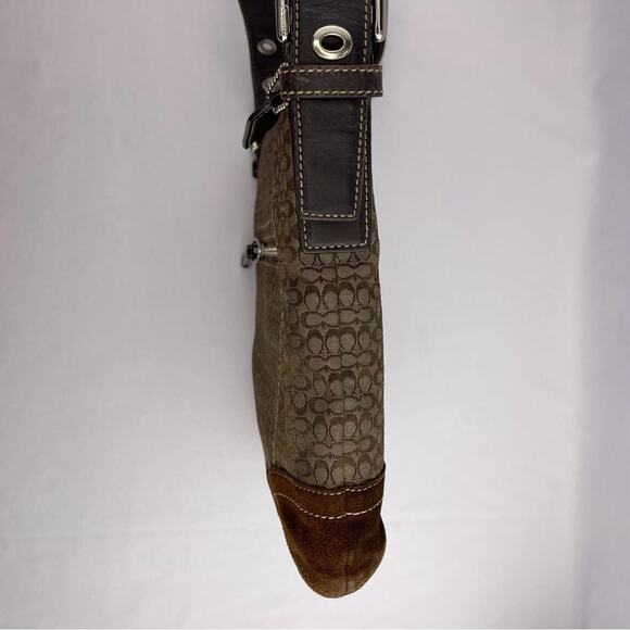 Coach Signature C Jacquard & Suede Bag - Picture 7 of 16